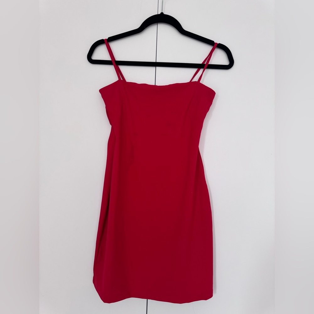 Susana Monaco Red Slip Dress Spaghetti Strap Cocktail